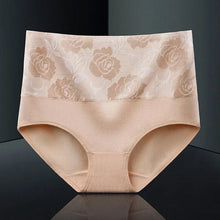 Afbeelding in Gallery-weergave laden, Katoenen slip met hoge taille en bloemenpatroon
