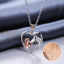 Afbeelding in Gallery-weergave laden, Meisje en paard ketting ketting
