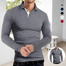 Afbeelding in Gallery-weergave laden, Poloshirt met lange mouwen en revers

