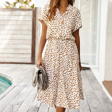 Afbeelding in Gallery-weergave laden, V-neck polka dot dress
