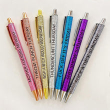 Afbeelding in Gallery-weergave laden, Swear Word Daily Pen Set (7cs * grappige zwarte inktpennen)
