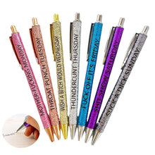 Afbeelding in Gallery-weergave laden, Swear Word Daily Pen Set (7cs * grappige zwarte inktpennen)
