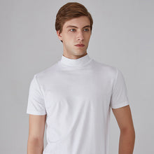 Afbeelding in Gallery-weergave laden, Slim-fit T-shirt voor heren met opstaande kraag
