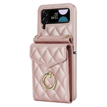 Afbeelding in Gallery-weergave laden, Embossed Leather Wallet Case for Samsung Galaxy Z Flip4 Flip3
