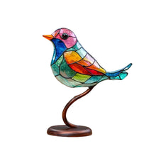 Afbeelding in Gallery-weergave laden, Birds on Branches Stained Glass Ornaments

