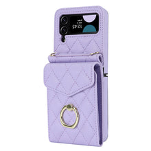 Afbeelding in Gallery-weergave laden, Embossed Leather Wallet Case for Samsung Galaxy Z Flip4 Flip3
